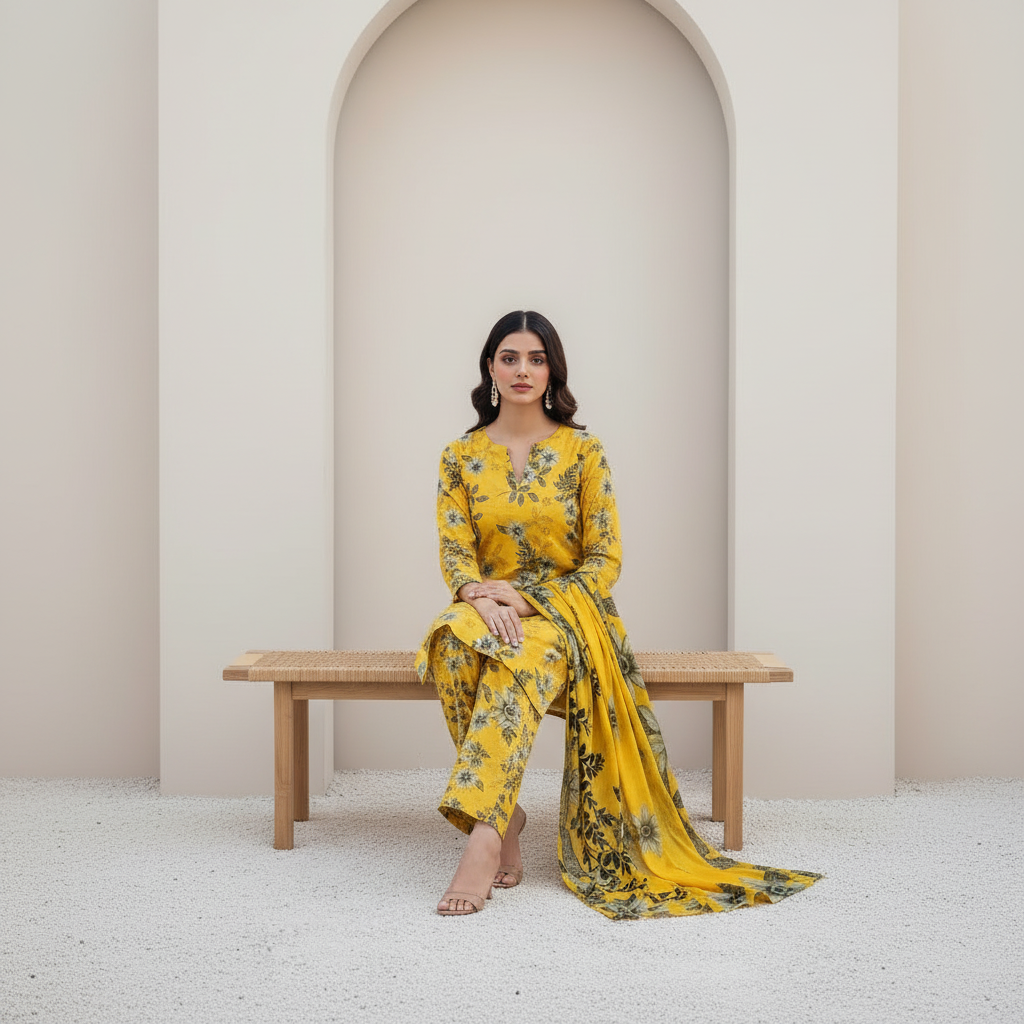 3 Piece Lawn Suit (Unstitched)