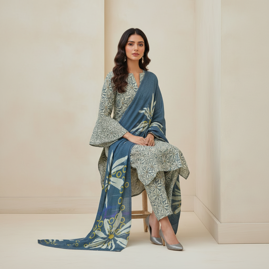 3 Piece Lawn Suit (Unstitched)