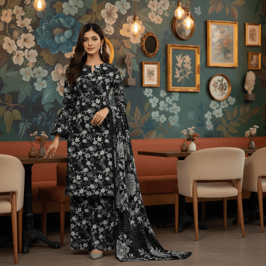 3 Piece Lawn Suit (Unstitched)