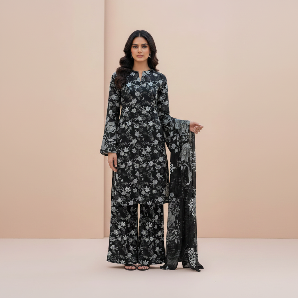 3 Piece Lawn Suit (Unstitched)