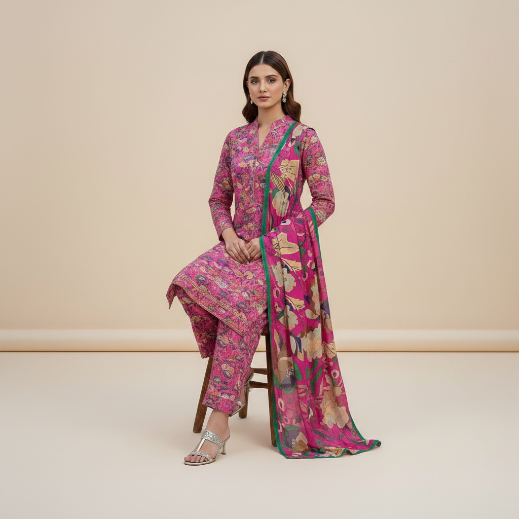 3 Piece Lawn Suit (Unstitched)