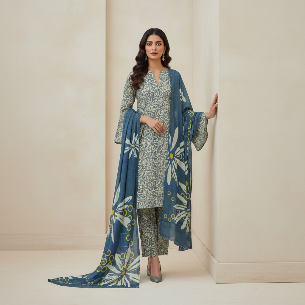 3 Piece Lawn Suit (Unstitched)